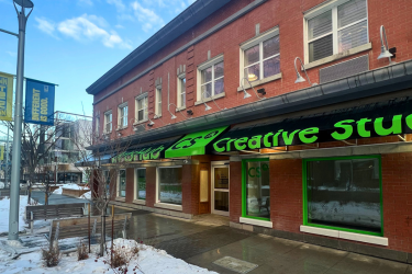 Pictured: photo of ArtsHub Creative Studios facade from street view.